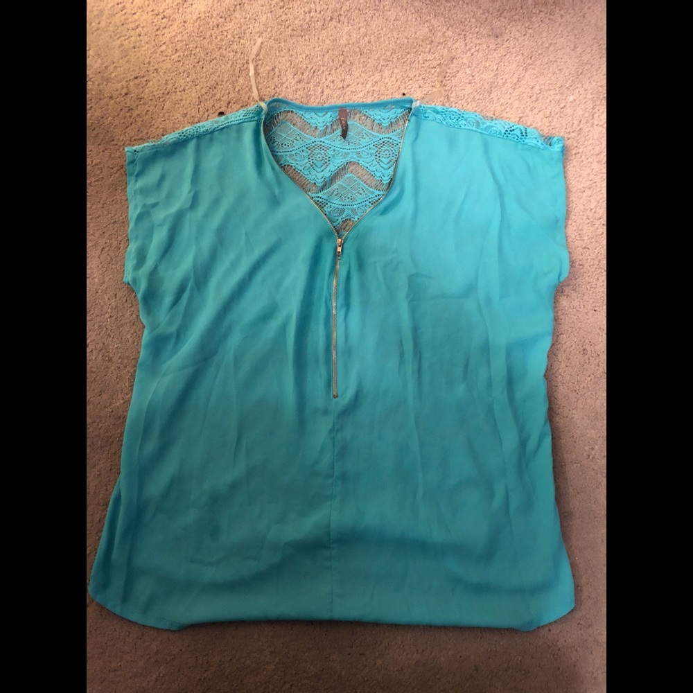 Turquoise Blue Top